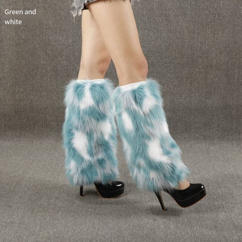 Faux Fur Boot Covers Women Long Short Leggings Warms Plush Boots Socks Sleeve